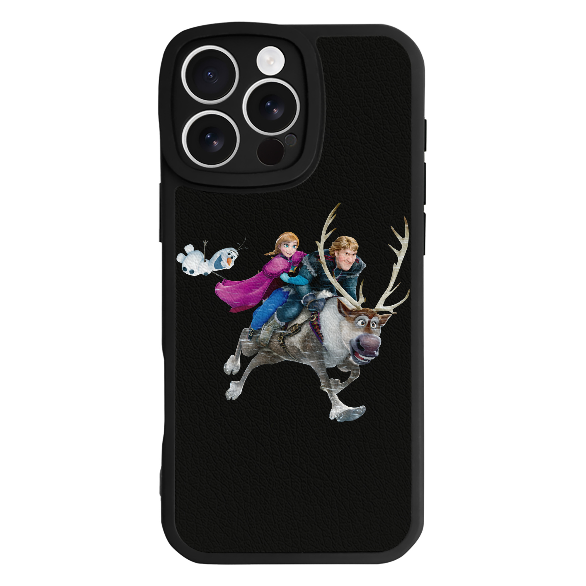 （画像用） アナと雪の女王 アンナ エルサ Frozen Anna Elsa 【iPhone 16シリーズ対応】シリコンスマホケース（レザー調） 材質：シリコン